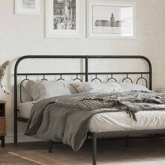 Tăblie de pat de schimb metalică, negru, 183 cm WALTI