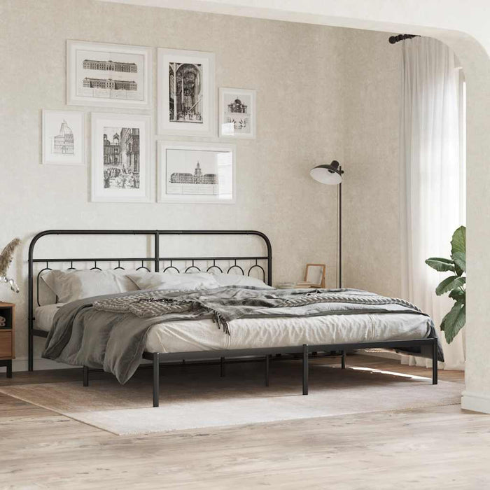 Tăblie de pat de schimb metalică, negru, 200 cm WALTI