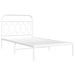 Cadru de pat din metal cu tăblie, alb, 107x203 cm - WALTI WALTI