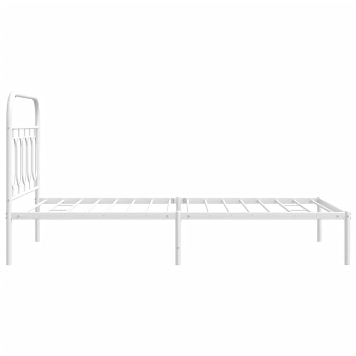 Cadru de pat din metal cu tăblie, alb, 107x203 cm - WALTI WALTI