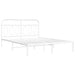 Cadru de pat metalic cu tăblie, alb, 140x190 cm - WALTI WALTI
