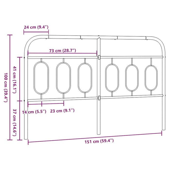 Tăblie de pat de schimb metalică, alb, 150 cm - WALTI WALTI