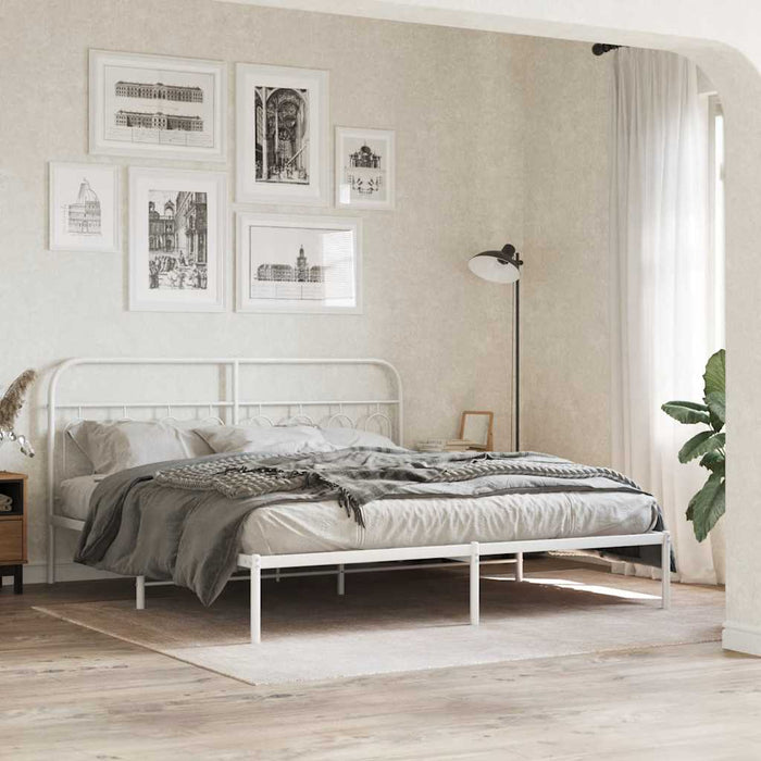 Tăblie de pat de schimb metalică, alb, 183 cm WALTI