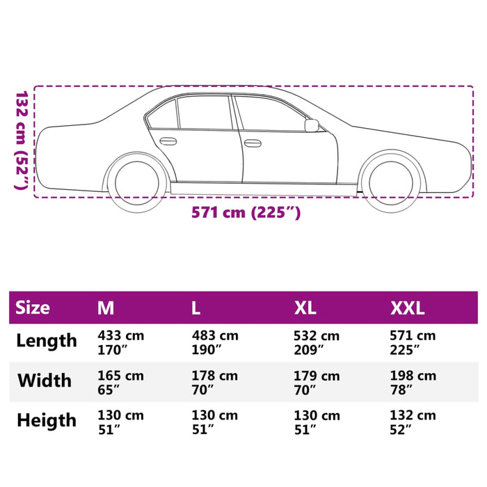 Husă auto pentru Sedan curele cu cataramă complet, argintiu XXL - WALTI WALTI