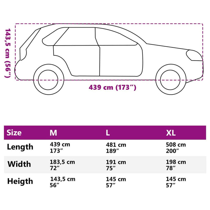Husă auto pentru SUV, textil nețesut, completă, gri, M - WALTI WALTI