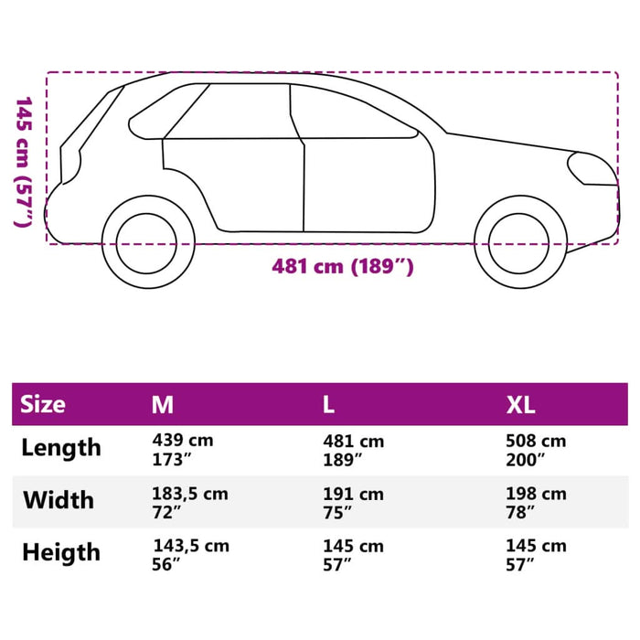 Husă auto pentru SUV, textil nețesut, completă, gri, L - WALTI WALTI