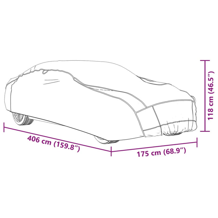 Husă auto de Sedan, protecție grindină, complet, gri/argintiu S - WALTI WALTI