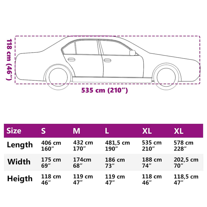 Husă auto de Sedan protecție grindină, complet, gri/argintiu XL - WALTI WALTI