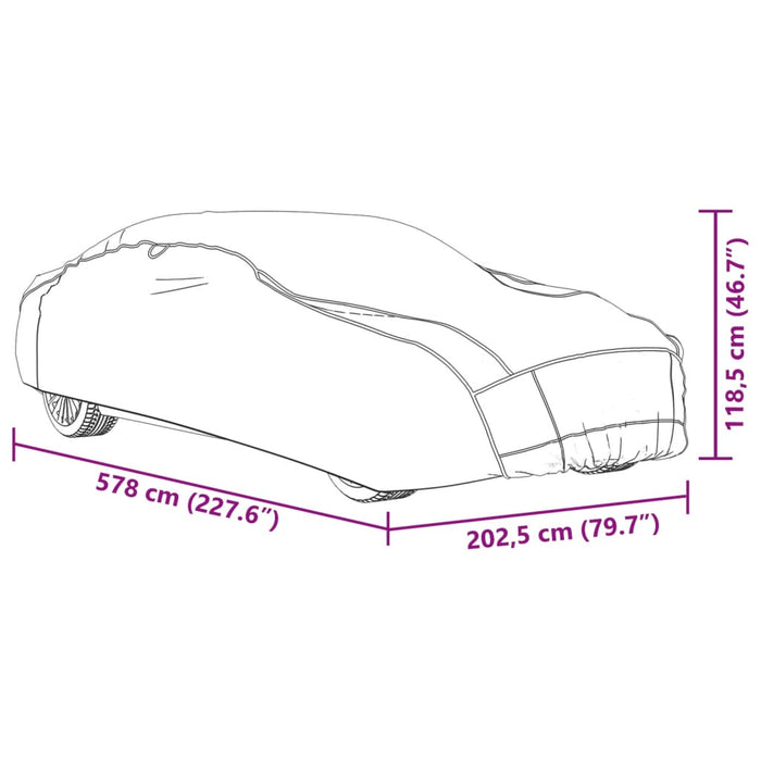 Husă auto de Sedan protecție grindină complet, gri/argintiu XXL - WALTI WALTI