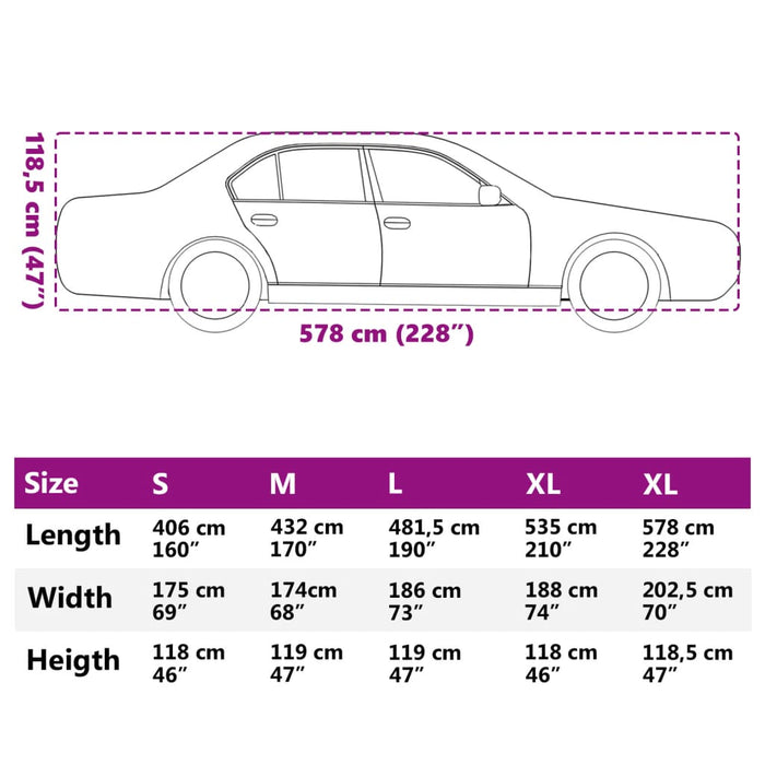 Husă auto de Sedan protecție grindină complet, gri/argintiu XXL - WALTI WALTI