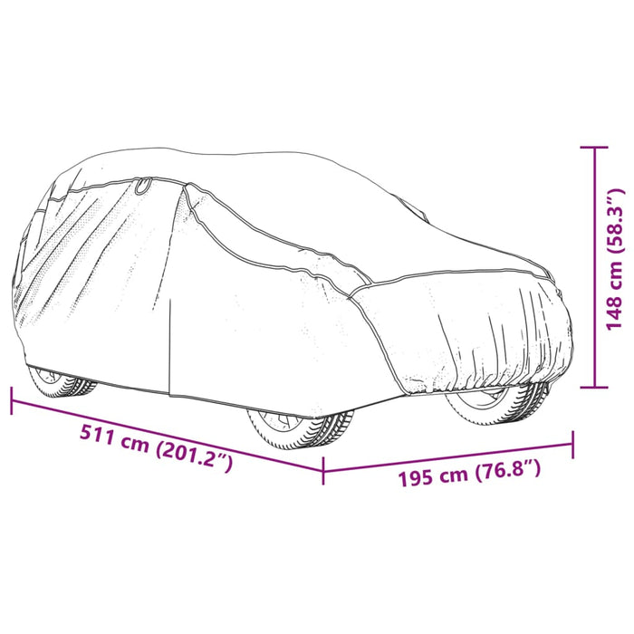 Husă auto SUV, protecție grindină, complet, gri și argintiu, XL - WALTI WALTI