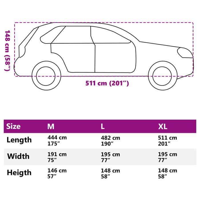 Husă auto SUV, protecție grindină, complet, gri și argintiu, XL - WALTI WALTI