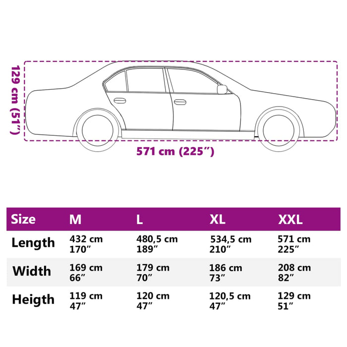 Husă auto Sedan, curele cu cataramă, complet, argintiu XXL PEVA - WALTI WALTI