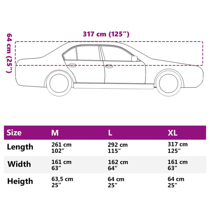 Husă auto parțială, cu cârlige, argintiu, XL, PEVA - WALTI WALTI