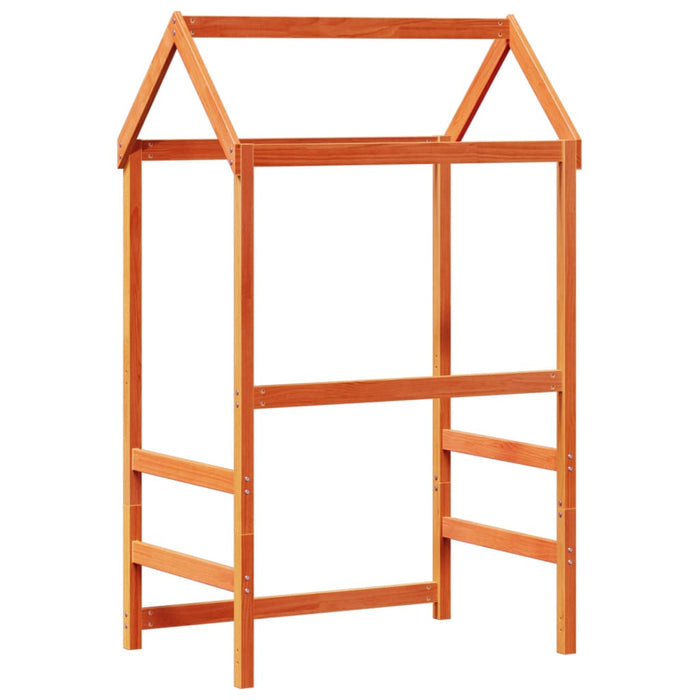 Acoperiș Pat Copii, maro, 108x70x176,5 cm Lemn Mass Pin - WALTI WALTI