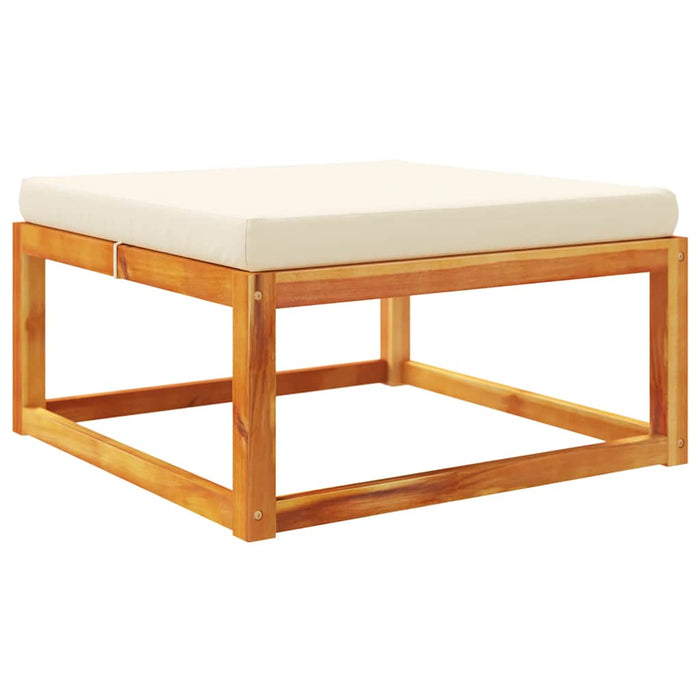 Taburet de grădină cu pernă, 65x65x29 cm, lemn masiv acacia - WALTI WALTI
