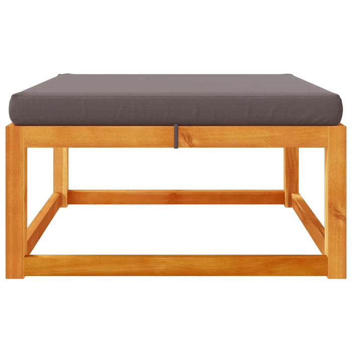 Taburet de grădină cu pernă, 65x65x29 cm, lemn masiv acacia - WALTI WALTI
