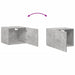 Dulap de perete, gri beton, 50x42,5x40 cm, lemn prelucrat - WALTI WALTI