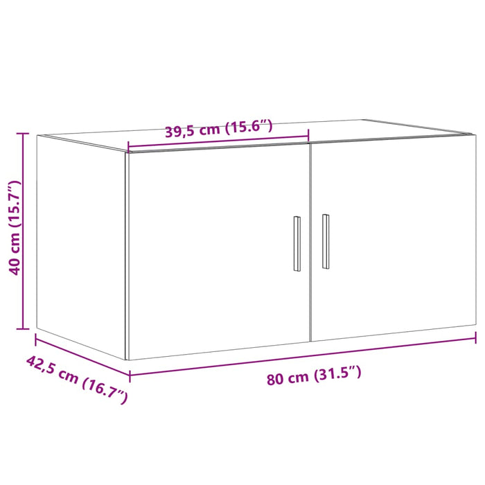 Dulap de perete, alb, 80x42,5x40 cm, lemn compozit - WALTI WALTI