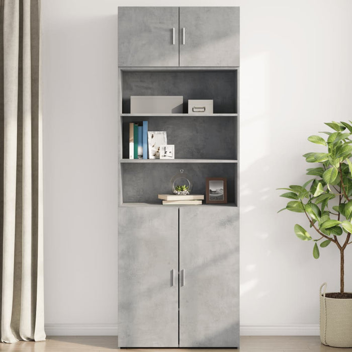 Dulap de perete, gri beton, 80x42,5x40 cm, lemn prelucrat - WALTI WALTI