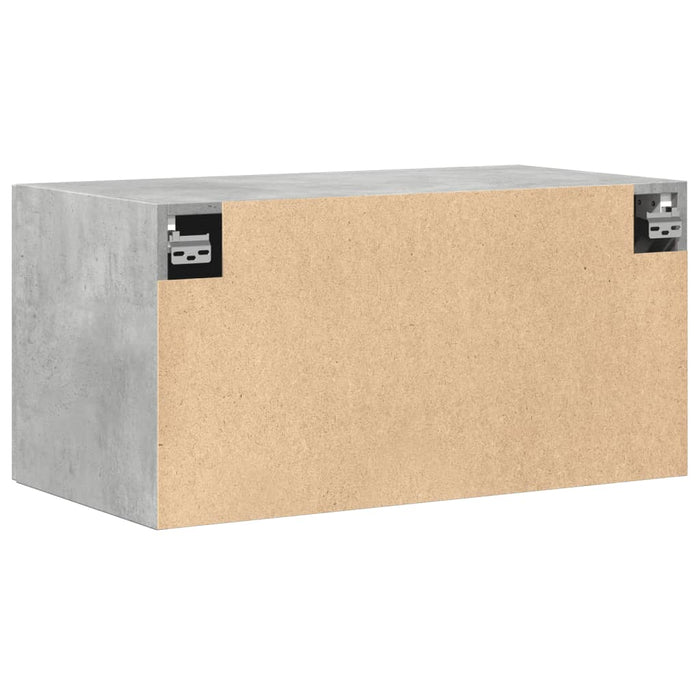 Dulap de perete, gri beton, 80x42,5x40 cm, lemn prelucrat - WALTI WALTI