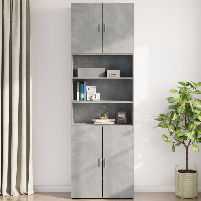 Dulap de perete, gri beton, 80x42,5x64 cm, lemn prelucrat - WALTI WALTI