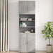 Dulap de perete, gri beton, 80x42,5x64 cm, lemn prelucrat - WALTI WALTI