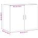 Dulap de perete, stejar fumuriu, 80x42,5x64 cm, lemn compozit - WALTI WALTI