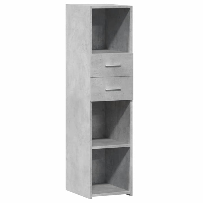 Dulap înalt, gri beton, 30x42,5x124 cm, lemn prelucrat - WALTI WALTI