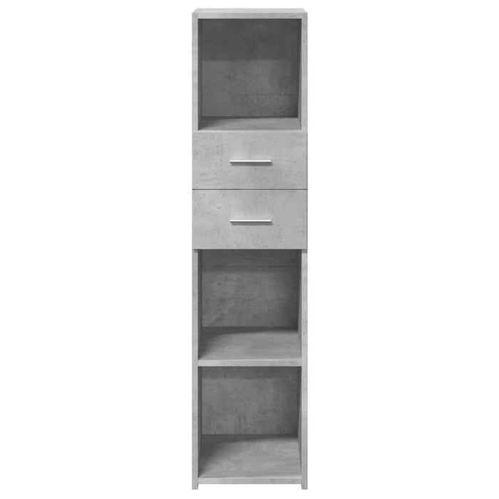 Dulap înalt, gri beton, 30x42,5x124 cm, lemn prelucrat - WALTI WALTI