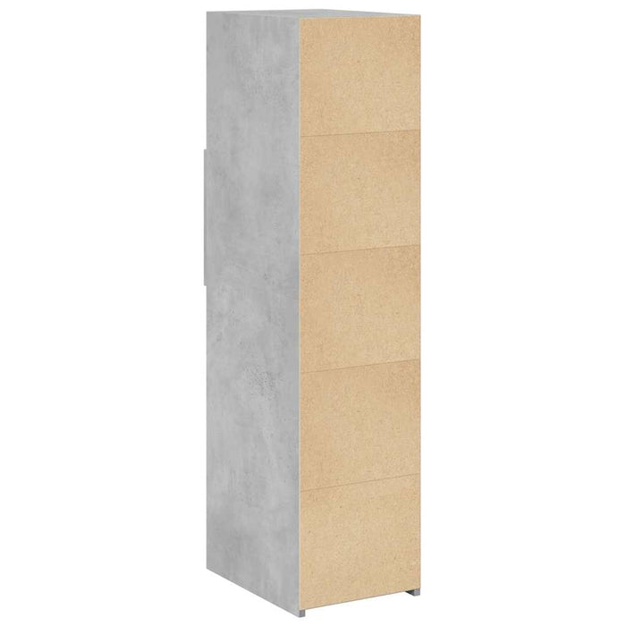Dulap înalt, gri beton, 30x42,5x124 cm, lemn prelucrat - WALTI WALTI