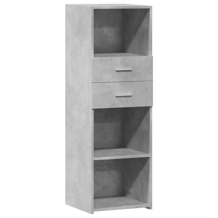 Dulap înalt, gri beton, 40x42,5x124 cm, lemn prelucrat - WALTI WALTI