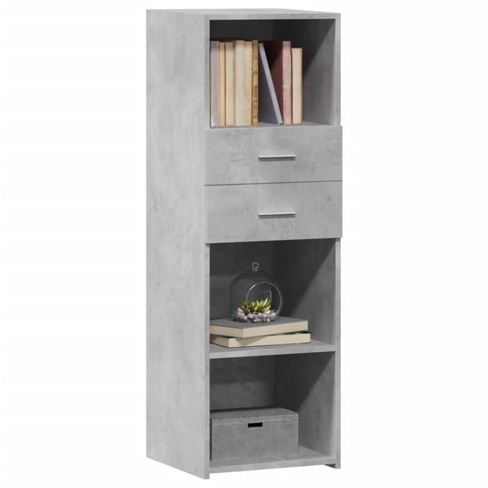 Dulap înalt, gri beton, 40x42,5x124 cm, lemn prelucrat - WALTI WALTI