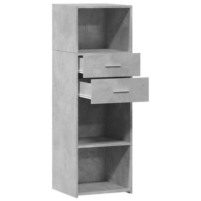 Dulap înalt, gri beton, 40x42,5x124 cm, lemn prelucrat - WALTI WALTI