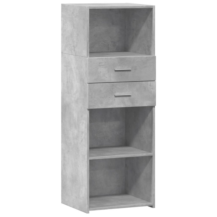 Dulap înalt, gri beton, 45x42,5x124 cm, lemn prelucrat - WALTI WALTI
