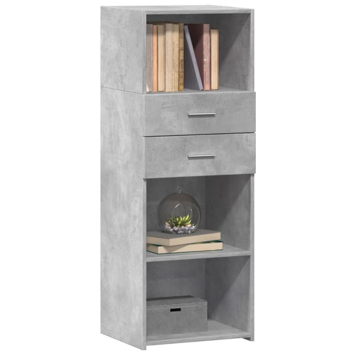 Dulap înalt, gri beton, 45x42,5x124 cm, lemn prelucrat - WALTI WALTI