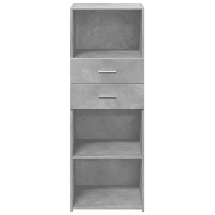 Dulap înalt, gri beton, 45x42,5x124 cm, lemn prelucrat - WALTI WALTI