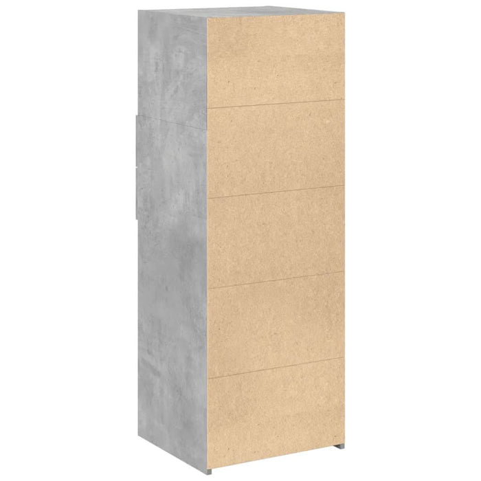 Dulap înalt, gri beton, 45x42,5x124 cm, lemn prelucrat - WALTI WALTI