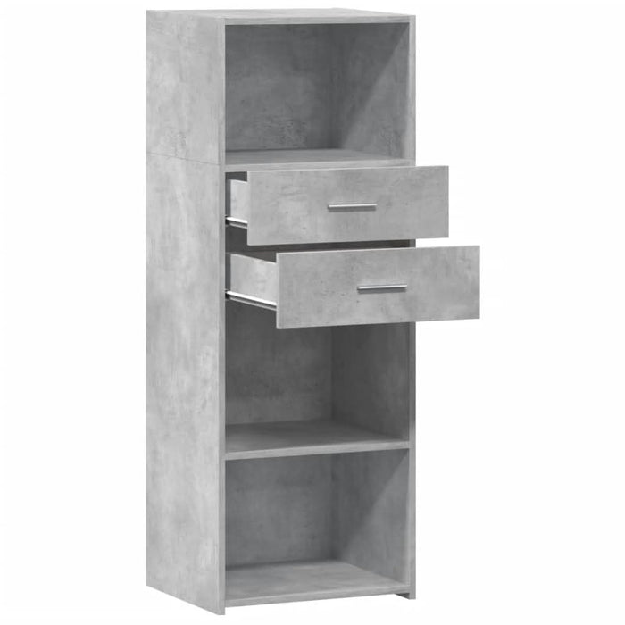 Dulap înalt, gri beton, 45x42,5x124 cm, lemn prelucrat - WALTI WALTI