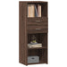 Dulap înalt, stejar maro, 45x42,5x124 cm, lemn prelucrat - WALTI WALTI
