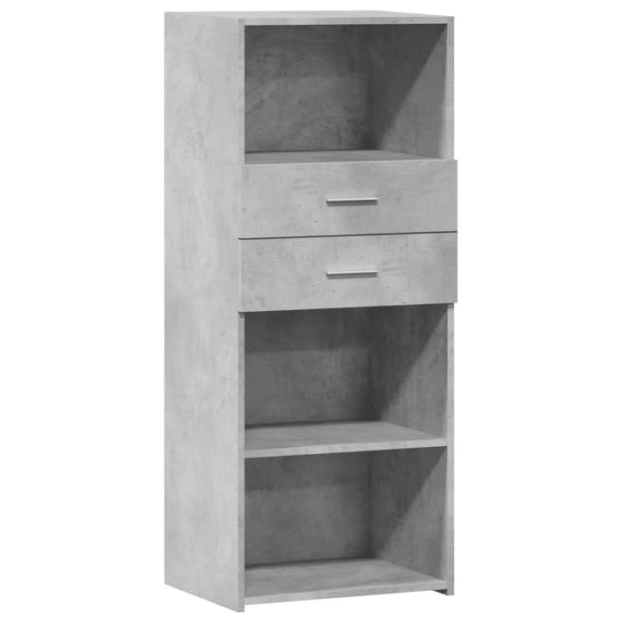 Dulap înalt, gri beton, 50x42,5x124 cm, lemn prelucrat - WALTI WALTI