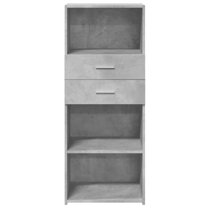 Dulap înalt, gri beton, 50x42,5x124 cm, lemn prelucrat - WALTI WALTI
