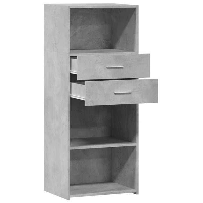 Dulap înalt, gri beton, 50x42,5x124 cm, lemn prelucrat - WALTI WALTI