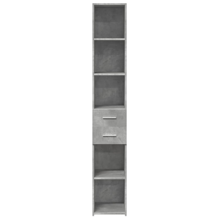 Dulap înalt, gri beton, 30x42,5x185 cm, lemn prelucrat - WALTI WALTI