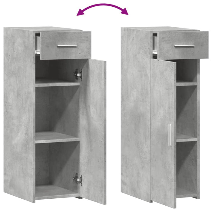 Dulap, gri beton, 30x42,5x93 cm, lemn prelucrat - WALTI WALTI