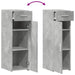 Dulap, gri beton, 30x42,5x93 cm, lemn prelucrat - WALTI WALTI