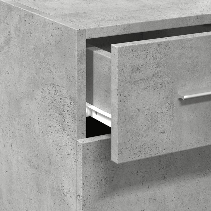 Dulap, gri beton, 30x42,5x93 cm, lemn prelucrat - WALTI WALTI