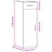 Dulap, gri beton, 30x42,5x93 cm, lemn prelucrat - WALTI WALTI