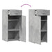 Dulap, gri beton, 40x42,5x93 cm, lemn prelucrat - WALTI WALTI