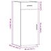 Dulap, stejar fumuriu, 40x42,5x93 cm, lemn prelucrat - WALTI WALTI